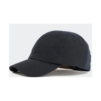 Barbour Blauwe zonneklep met geborduurd logo - unisex - Petten - Blauw - ONE Size - Katoen - Accessoires