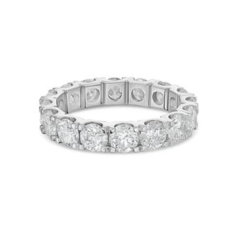 Diana M. Jewels 14kt white gold 10.00 cts round lab grown diamond eternity band in U-prong setting