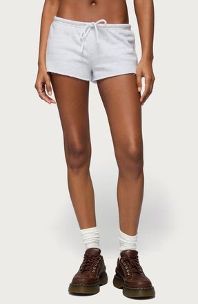 Edikted Cutie Cutoff Shorts in Light-Gray-Melange at Nordstrom, Size X-Large