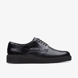 Clarks Glickly Derby2 Zwarte Combinatieschoenen