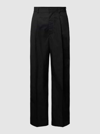 Emporio Armani Bundfaltenhose im unifarbenen Design in Black, Größe 54