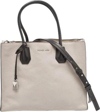 Michael Kors Pre-owned Handbags, female, Beige, Size: ONE SIZE Pre-owned Large Mercer Tote