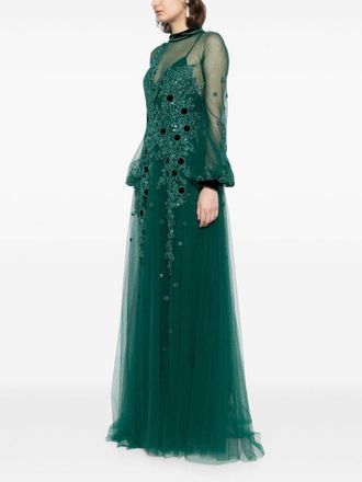 Saiid Kobeisy Embroidered Tulle Dress