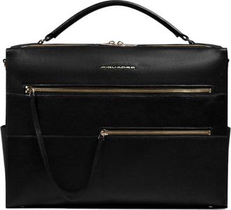 Piquadro W140 Aktetas - Dames - Laptoptassen - Zwart - ONE Size - Leer - Tassen