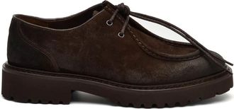 Doucal's Klassieke su&egrave;de schoen met veters - Heren - Veterschoenen - Bruin - 39 EU - Su&egrave;de - Schoenen