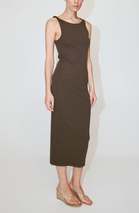 Mango Twist Strap Sleeveless Maxi Dress in Brown at Nordstrom, Size 8