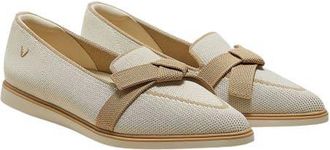 Vivaia Water-Repellent Pointed-Toe Bow Loafers in Ivory Nude at Nordstrom, Size 6.5