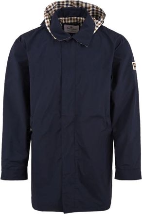 Aquascutum Trench rlg badge packable - Heren - Parka Jassen - Blauw - S - Polyester - Jassen