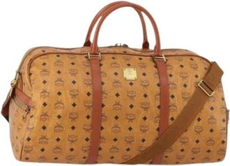 MCM Pre-owned Boston Bag - Dames - Vintage Weekendtas - Bruin - ONE Size - Leer - Vintage