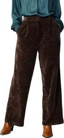 Current Air Womens Corduroy High Waist Pants In Brown