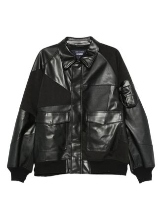 Comme Des Garçons Bomber in pelle - Nero