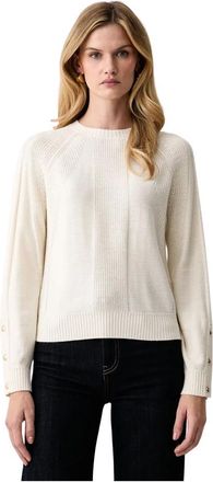 Liu Jo Jersey de punto con cuello redondo - Knitwear - Mujer - Beige - XL