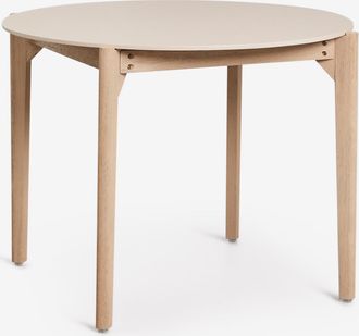 Sklum Mesa De Comedor Redonda &Oslash;100 Cm En Cemento Y Madera De Acacia Xajul Sklum