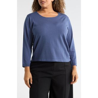 Max Studio Cinching Side Tie Pullover Sweater in Medium Blue at Nordstrom Rack, Size 2X