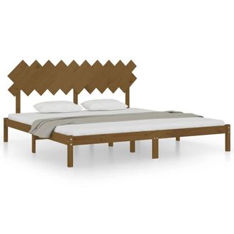 Berkfield Home Bed Frame Honey Brown 200x200 cm Solid Wood