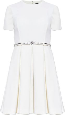 Versace Abito corto con logo - Bianco