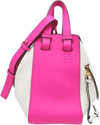 Loewe Pre-owned Handbags, female, Pink, Size: ONE SIZE Pre-owned Leather Tote Bag