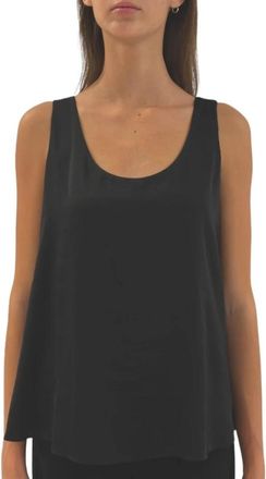 Joseph Ribkoff Top zonder mouwen in gehamerd satijn - Dames - Tops zonder mouwen - Zwart - XL - Satijn - Tops