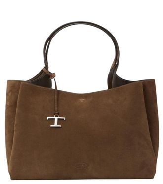 Tod's Brown T Timeless Medium Tote