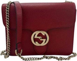Gucci Borsa a tracolla Interlocking in pelle Pre-owned - - Pre-owned - Donna - Rosso - ONE SIZE