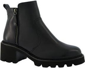 Paul Green Carina Block Heel Bootie in Black Leather at Nordstrom Rack, Size 9Us / 6.5Uk