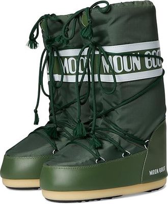 Moon Boot Icon Nylon Womens Cold Weather Boots Forest Green : 42/44 (US Womens 10-11.5) B - Medium, Synthetic
