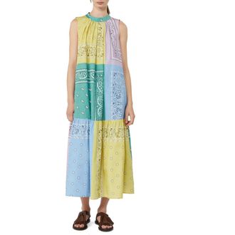 Max Mara Regno Bandana Print Cotton Dress in Multicolour at Nordstrom, Size 10