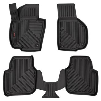 OEM Alfombrillas De Goma 3d Para Skoda Superb Ii (sed&aacute;n, Familiar, 2008-2015) - Borde De 5 Cm