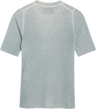 Chlo&eacute; Womens Top Tricot&eacute; C&ocirc;tel&eacute; Bleu Ciel Blue