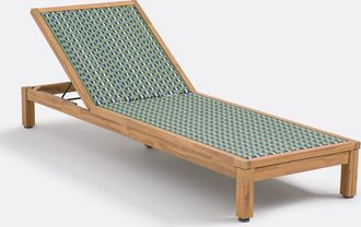 La Redoute Interieurs Ligbed in acacia en geweven hars, Briana