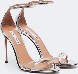 Aquazzura Nuda mirrored leather sandals