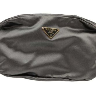 Prada Pre-owned Clutches, unisex, Gray, Size: ONE SIZE Pre-owned Canvas Clutch