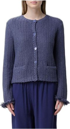Emporio Armani Cardigan con tasche - - Knitwear - Donna - Blu - L