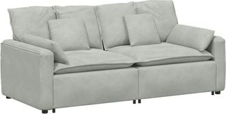 vidaXL Vidaxl - Divano Modulare con Cuscini Grigio Chiaro