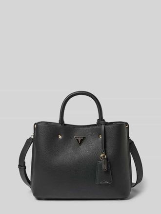 Guess Handtasche mit Label-Applikation Modell ECO MERIDIAN II in Black, Gr&ouml;&szlig;e 1