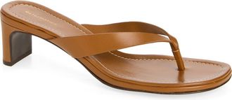 Reformation Jessie Block Heel Sandal in Toffee Leather at Nordstrom, Size 10.5
