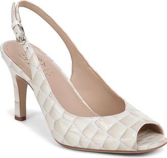 Naturalizer Alexa Peep Toe Slingback Pump in Warm White at Nordstrom, Size 9.5
