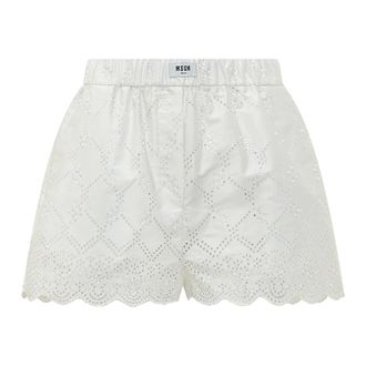 Msgm Short Shorts, female, White, Size: XS Shorts