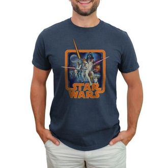 Star Wars Mens Star Wars Throwback Graphic T-Shirt in Navy Heather at Nordstrom, Size Xxx-Large
