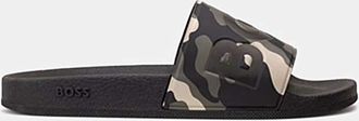 Clarks BOSS Camo Logo Slide - Green