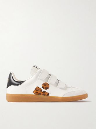 Isabel Marant Sneakers In Pelle Con Finiture In Camoscio Beth - Ecru