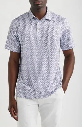Vineyard Vines Golf Print Sankaty Performance Polo in Tee Cocktails White at Nordstrom, Size Xx-Large