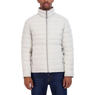 Nautica Water Resistant Reversible Puffer Jacket in Cloud Grey at Nordstrom Rack, Size Small