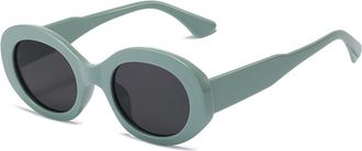 Generic Outdoor Small Frame Mens Sunglasses Commuter Womens Driving Sun Glasses(Green)