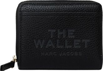 Marc Jacobs De Lederen Mini Compacte Portemonnee - Dames - Portefeuilles - Zwart - ONE Size - Leer - Accessoires