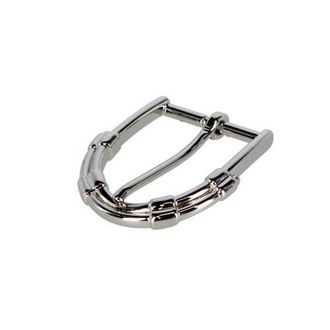 Trafalgar Store 35mm Italian Solid Brass Mini-Horseshoe Harness Belt Buckle in Shiny Nickel at Nordstrom