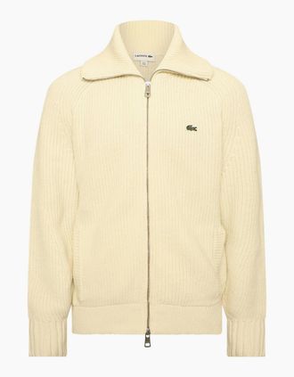 Lacoste Mens Fz Knit Top - Tan - Size: 38/Regular