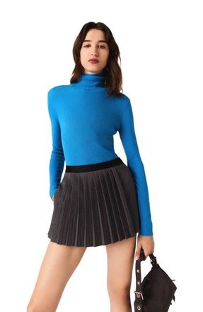 Maje Second-skin sweater with a high neck in Turquoise at Nordstrom, Size X-Small