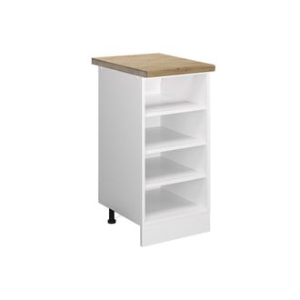 Vicco Estante De Cocina R-line, Blanco, 40 Cm, Et Roble