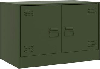 vidaXL Tv Cabinet Olive Green 67x39x44 cm Steel Vidaxl